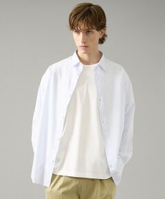 ABAHOUSE / アバハウス シャツ・ブラウス | エアリーストライプ オーバーサイズ レギュラーカラーシャツ【予約】
