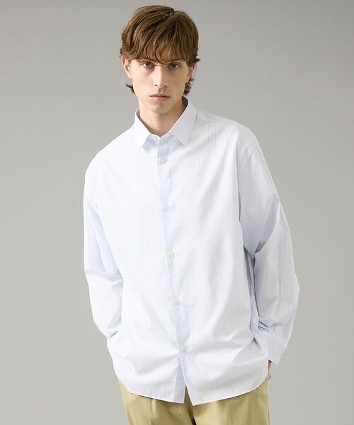 ABAHOUSE / アバハウス シャツ・ブラウス | エアリーストライプ オーバーサイズ レギュラーカラーシャツ【予約】 | 詳細2