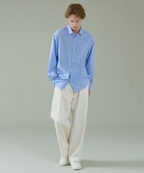 ABAHOUSE / アバハウス シャツ・ブラウス | エアリーストライプ オーバーサイズ レギュラーカラーシャツ【予約】 | 詳細8