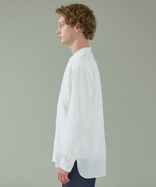 ABAHOUSE / アバハウス シャツ・ブラウス | Vネック スキッパーシャツ / バンドカラー【予約】 | 詳細2