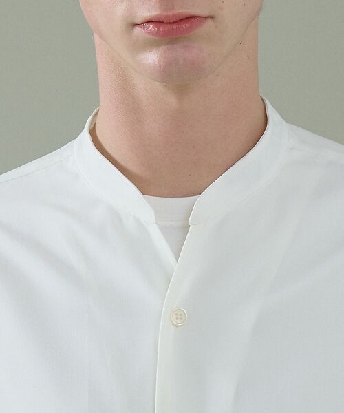 ABAHOUSE / アバハウス シャツ・ブラウス | Vネック スキッパーシャツ / バンドカラー【予約】 | 詳細4