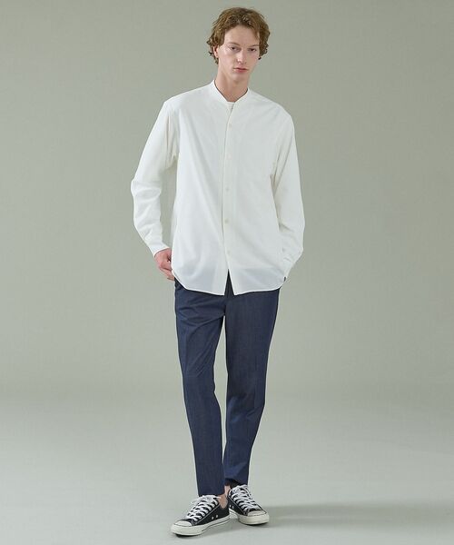 ABAHOUSE / アバハウス シャツ・ブラウス | Vネック スキッパーシャツ / バンドカラー【予約】 | 詳細8