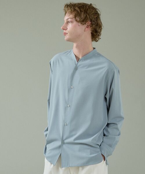 ABAHOUSE / アバハウス シャツ・ブラウス | Vネック スキッパーシャツ / バンドカラー【予約】 | 詳細20