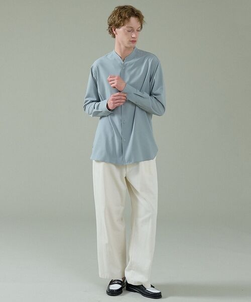 ABAHOUSE / アバハウス シャツ・ブラウス | Vネック スキッパーシャツ / バンドカラー【予約】 | 詳細23