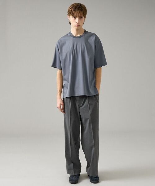 ABAHOUSE / アバハウス Tシャツ | KNIT COLLAR コットンポンチ クルーネック半袖Tシャツ / リラックス | 詳細9