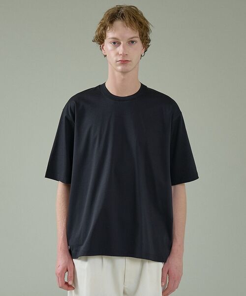 ABAHOUSE / アバハウス Tシャツ | KNIT COLLAR コットンポンチ クルーネック半袖Tシャツ / リラックス | 詳細13