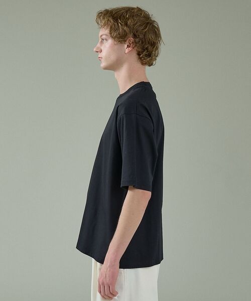 ABAHOUSE / アバハウス Tシャツ | KNIT COLLAR コットンポンチ クルーネック半袖Tシャツ / リラックス | 詳細14