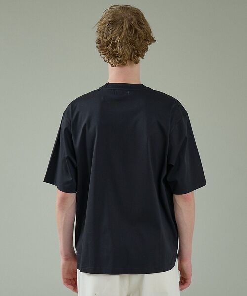 ABAHOUSE / アバハウス Tシャツ | KNIT COLLAR コットンポンチ クルーネック半袖Tシャツ / リラックス | 詳細15