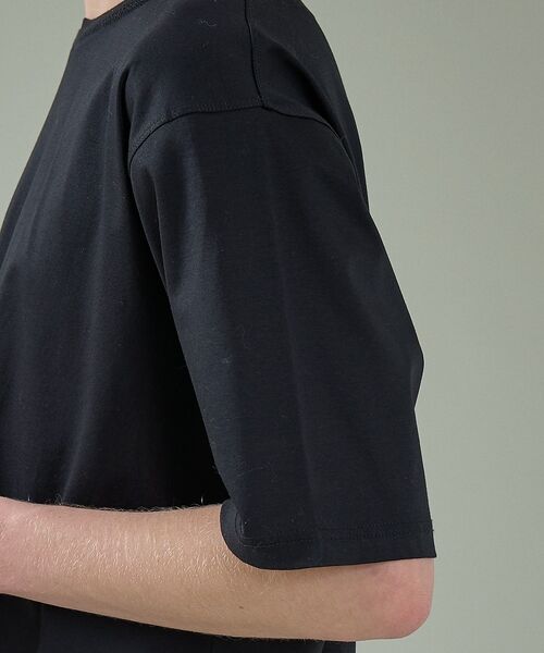 ABAHOUSE / アバハウス Tシャツ | KNIT COLLAR コットンポンチ クルーネック半袖Tシャツ / リラックス | 詳細17