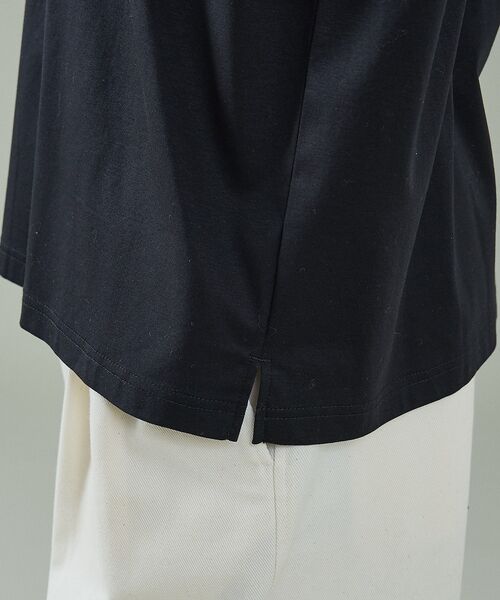 ABAHOUSE / アバハウス Tシャツ | KNIT COLLAR コットンポンチ クルーネック半袖Tシャツ / リラックス | 詳細18