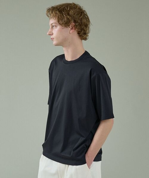 ABAHOUSE / アバハウス Tシャツ | KNIT COLLAR コットンポンチ クルーネック半袖Tシャツ / リラックス | 詳細20