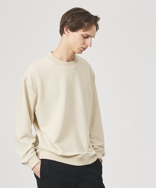 ABAHOUSE / アバハウス スウェット | クォーターゲージニット クルーネックスウェット / リラックスフィット | 詳細8