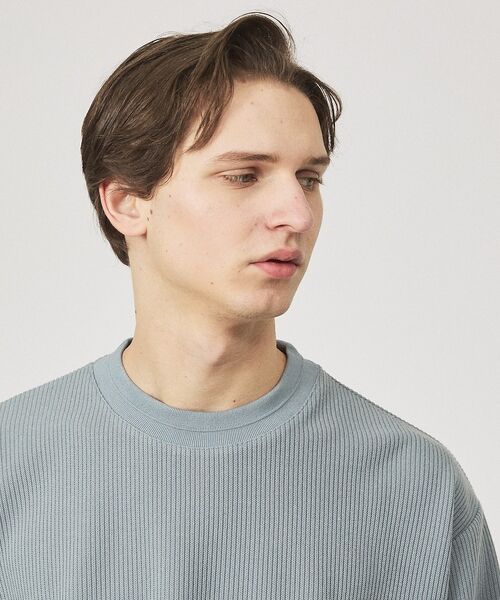 ABAHOUSE / アバハウス スウェット | クォーターゲージニット クルーネックスウェット / リラックスフィット | 詳細9