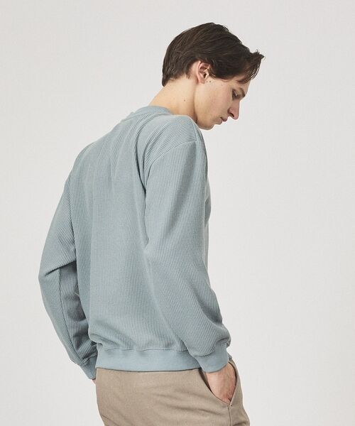 ABAHOUSE / アバハウス スウェット | クォーターゲージニット クルーネックスウェット / リラックスフィット | 詳細12
