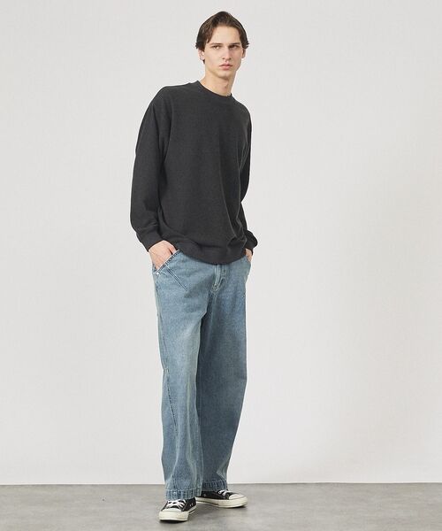 ABAHOUSE / アバハウス スウェット | クォーターゲージニット クルーネックスウェット / リラックスフィット | 詳細20