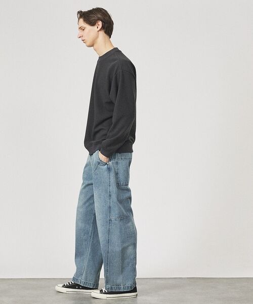 ABAHOUSE / アバハウス スウェット | クォーターゲージニット クルーネックスウェット / リラックスフィット | 詳細21