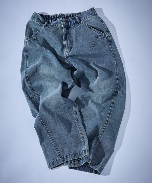 ABAHOUSE / アバハウス デニムパンツ | DARTS DENIM ワイドストレートデニム / ヴィンテージライク | 詳細10
