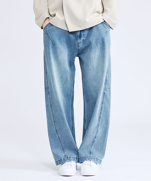 ABAHOUSE / アバハウス デニムパンツ | DARTS DENIM ワイドストレートデニム / ヴィンテージライク | 詳細11