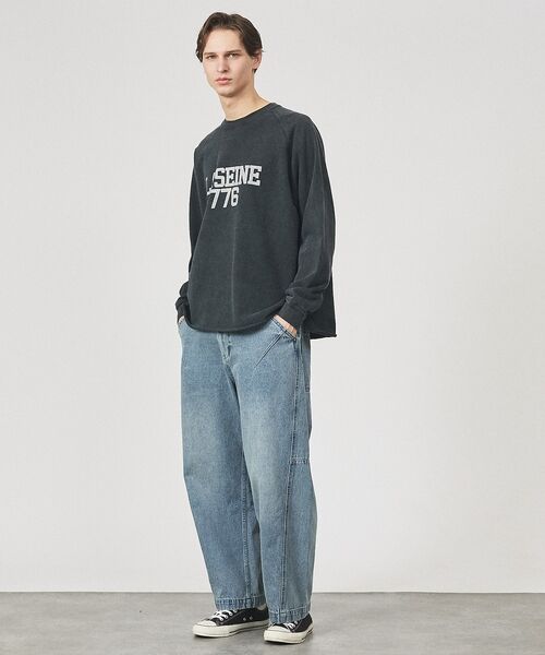 ABAHOUSE / アバハウス デニムパンツ | DARTS DENIM ワイドストレートデニム / ヴィンテージライク | 詳細22