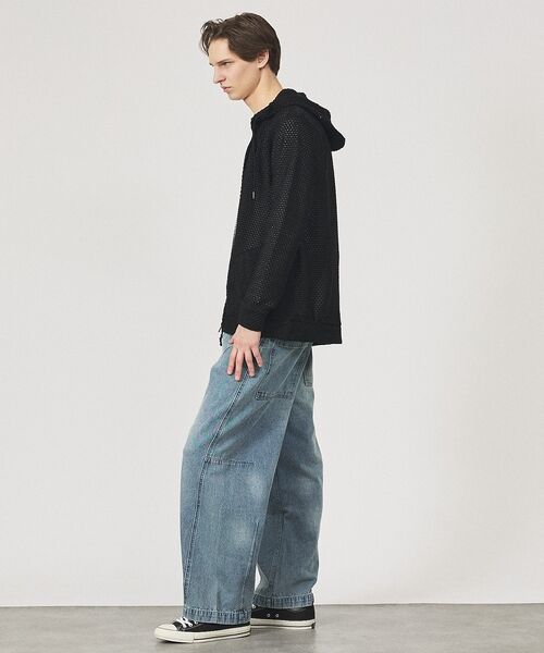 ABAHOUSE / アバハウス デニムパンツ | DARTS DENIM ワイドストレートデニム / ヴィンテージライク | 詳細24