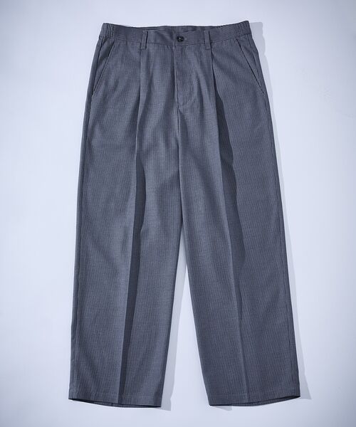 ABAHOUSE / アバハウス パンツ | ピンストライプ ワイドストレート イージースラックス / ワイドパンツ | 詳細3