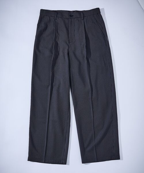 ABAHOUSE / アバハウス パンツ | ピンストライプ ワイドストレート イージースラックス / ワイドパンツ | 詳細9