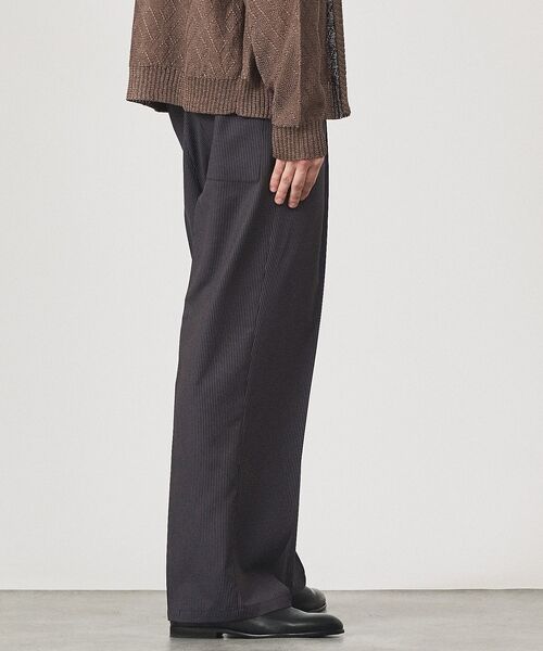 ABAHOUSE / アバハウス パンツ | ピンストライプ ワイドストレート イージースラックス / ワイドパンツ | 詳細10
