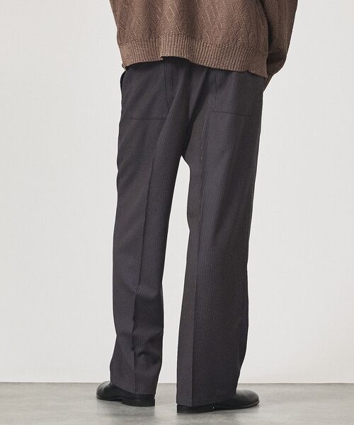 ABAHOUSE / アバハウス パンツ | ピンストライプ ワイドストレート イージースラックス / ワイドパンツ | 詳細11