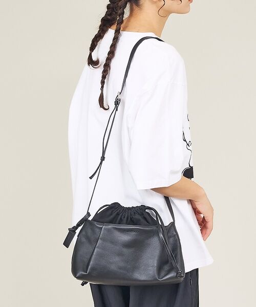 ABAHOUSE / アバハウス ショルダーバッグ | 【ARUTEMIKA/アルテミカ】LEATHER TUCK & LINING D（ブラック）