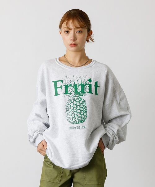 ABAHOUSE / アバハウス パーカー | 【FRUIT OF THE LOOM】PRINT SWEAT3/ユニセックス【W（ホワイト）
