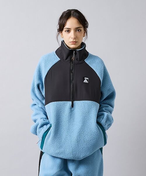 ABAHOUSE / アバハウス ブルゾン | 【POLER/ポーラー】CAMP SHERPA ANORAK/フリース/防寒/ユ（ブルー）