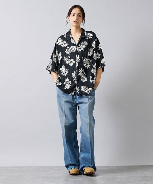 ABAHOUSE / アバハウス シャツ・ブラウス | 【REMI RELIEF / レミ レリーフ】パイナップル柄アロハシャツ/ユニセ | 詳細5