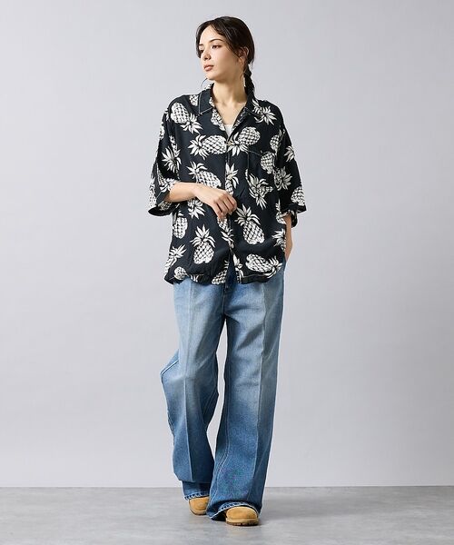 ABAHOUSE / アバハウス シャツ・ブラウス | 【REMI RELIEF / レミ レリーフ】パイナップル柄アロハシャツ/ユニセ | 詳細6