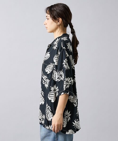 ABAHOUSE / アバハウス シャツ・ブラウス | 【REMI RELIEF / レミ レリーフ】パイナップル柄アロハシャツ/ユニセ | 詳細8