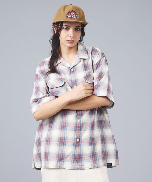 ABAHOUSE / アバハウス シャツ・ブラウス | 【PENDLETON / ペンドルトン】オープンカラー チェック 半袖シャツ/（ホワイト系その他1）