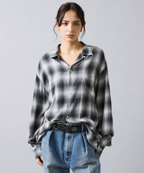 ABAHOUSE / アバハウス シャツ・ブラウス | 【TOWNCRAFT/タウンクラフト】オンブレチェックシャツ/ユニセックス | 詳細4