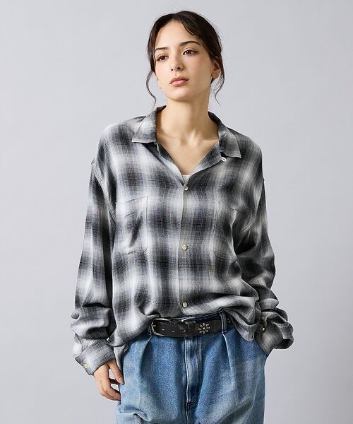 ABAHOUSE / アバハウス シャツ・ブラウス | 【TOWNCRAFT/タウンクラフト】オンブレチェックシャツ/ユニセックス（グレー系その他1）