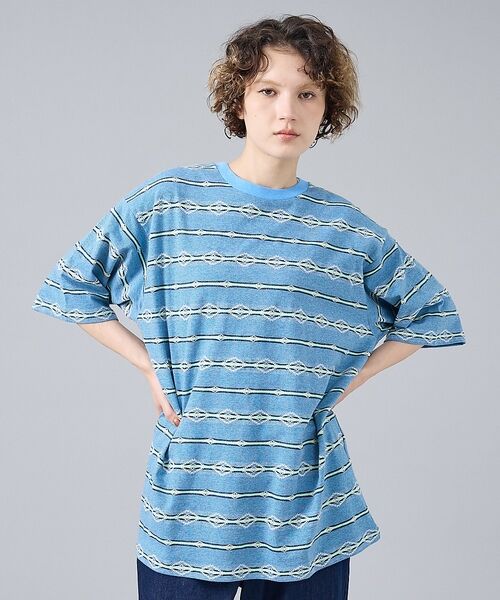 ABAHOUSE / アバハウス Tシャツ | 【PENDLETON/ペンドルトン】Jacquard Tee / ジャガード 総（ブルー系その他1）