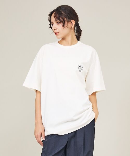 ABAHOUSE / アバハウス Tシャツ | 【NANGA / ナンガ】Back Flower Print T-Shirt / | 詳細3