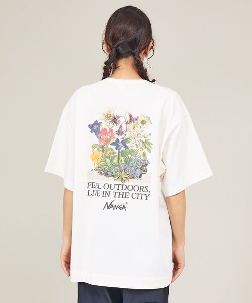 ABAHOUSE / アバハウス Tシャツ | 【NANGA / ナンガ】Back Flower Print T-Shirt / | 詳細5