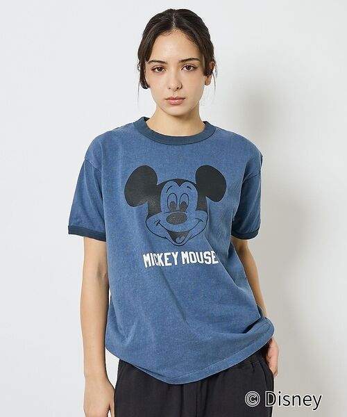 ABAHOUSE / アバハウス Tシャツ | 【JOHNBULL/ジョンブル】MICKEY MOUSE RINGER T/ミッ（インディゴ）