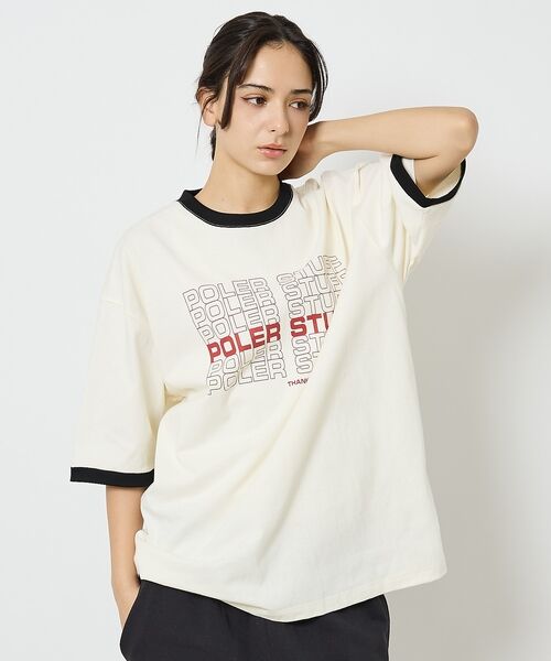 ABAHOUSE / アバハウス Tシャツ | 【POLeR/ポーラー】リンガーTシャツ / 61MCV0057 / ユニセック | 詳細2