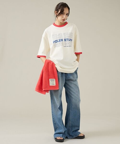 ABAHOUSE / アバハウス Tシャツ | 【POLeR/ポーラー】リンガーTシャツ / 61MCV0057 / ユニセック | 詳細14