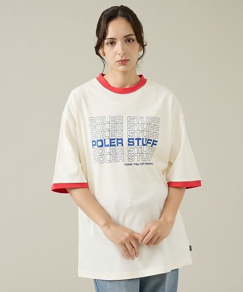 ABAHOUSE / アバハウス Tシャツ | 【POLeR/ポーラー】リンガーTシャツ / 61MCV0057 / ユニセック | 詳細17
