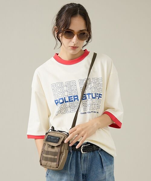 ABAHOUSE / アバハウス Tシャツ | 【POLeR/ポーラー】リンガーTシャツ / 61MCV0057 / ユニセック（ホワイト系その他2）