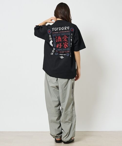 ABAHOUSE / アバハウス Tシャツ | 【YOIDORE/ヨイドレ】 酒愛好家　刺繍Tシャツ/SAKE ネオンプリントＴ | 詳細14