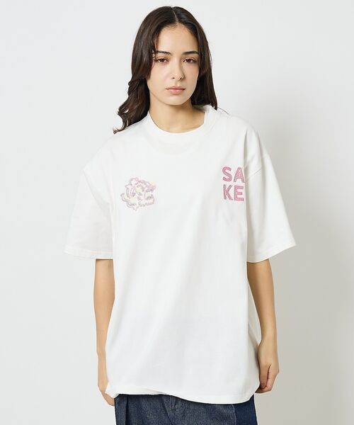 ABAHOUSE / アバハウス Tシャツ | 【YOIDORE/ヨイドレ】 酒愛好家　刺繍Tシャツ/SAKE ネオンプリントＴ | 詳細24