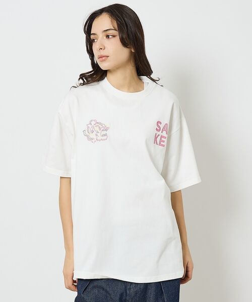 ABAHOUSE / アバハウス Tシャツ | 【YOIDORE/ヨイドレ】 酒愛好家　刺繍Tシャツ/SAKE ネオンプリントＴ | 詳細25