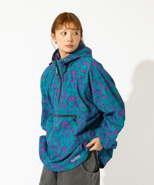 ABAHOUSE / アバハウス ブルゾン | 自社限定【L.L.Bean/エルエルビーン】Milo Anorak Print/（ブルー系その他1）