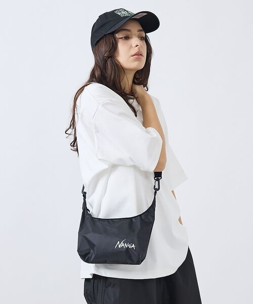 ABAHOUSE / アバハウス ショルダーバッグ | 【NANGA/ナンガ】Fibermax TUL COMPACT SACOCHE/（ブラック）